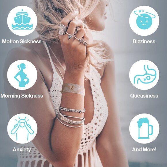 Blisslets  Sofia Duo Nausea & Anxiety Relief Bracelets New - Picture 4 of 4